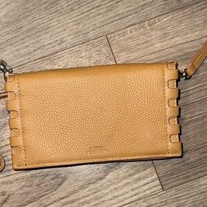 Vince Camuto Aviva Leather Wallet Tan